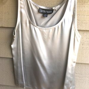 Silver silk dressy tank